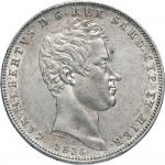 952D 5 lire 1836 Scudo sannitico 4° tipo Torino Argento