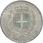 953R 5 lire 1837 Scudo sannitico 4° tipo Genova Argento