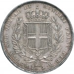 957R 5 lire 1839 Scudo sannitico 4° tipo Genova Argento