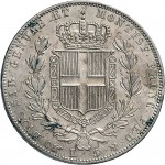 962R 5 lire 1842 Scudo sannitico 4° tipo Torino Argento