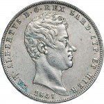 967D 5 lire 1847 Scudo sannitico 4° tipo Genova Argento