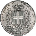 968R 5 lire 1847 Scudo sannitico 4° tipo Torino Argento