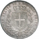 970R 5 lire 1848 Scudo sannitico 4° tipo Torino Argento