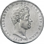 971D 5 lire 1849 Scudo sannitico 4° tipo Genova Argento