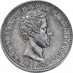 999D 50 centesimi 1833 Scudo sannitico Genova Argento