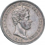 1002D 50 centesimi 1842 Scudo sannitico Torino Argento