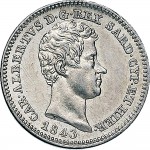 1003D 50 centesimi 1843 Scudo sannitico Torino Argento