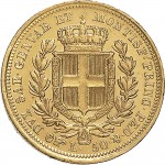 901R 50 lire 1833 Scudo sannitico Torino Oro
