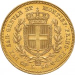 902R 50 lire 1836 Scudo sannitico Torino Oro