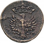 457D 10 Soldi 1746 Aquila spiegata Alessandria Rame