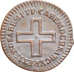 349D 2 denari 1764 Nodo di Savoia Torino Rame