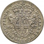 166R 2,6 soldi 1747 Scudo ovale a cartoccio 2° tipo Torino Mistura di argento