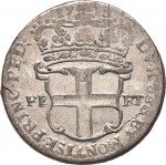 111R-001 5 soldi 1733 Scudo a cartoccio 1° tipo Torino Mistura di argento