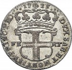 114R 5 soldi 1735 Scudo a cartoccio 1° tipo Torino Mistura di argento