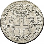 138R 5 soldi 1743 Scudo a cartoccio 3° tipo Torino Mistura di argento