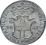 146R 5 soldi 1747 Scudo a cartoccio 3° tipo Torino Mistura di argento