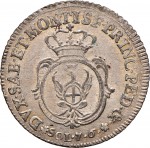 318R 7,6 soldi 1757 Scudo ovale a cartoccio Torino Mistura di argento