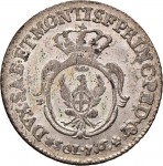 319R 7,6 soldi 1758 Scudo ovale a cartoccio Torino Mistura di argento