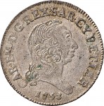 319D 7,6 soldi 1758 Scudo ovale a cartoccio Torino Mistura di argento