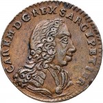 389D Cagliarese da 2 denari 1741 Croce piana 2° tipo Torino Rame