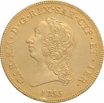 209D Carlino da 5 doppie 1755 Scudo rotondo Torino Oro
