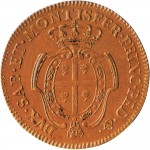 402R Carlino da 5 doppiette 1768 Scudo ovale a cartoccio Torino Oro