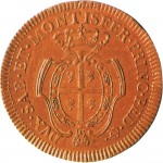 403R Carlino da 5 doppiette 1769 Scudo ovale a cartoccio Torino Oro