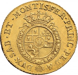 218R Doppia da 4 scudi 1755 Scudo rotondo Torino Oro