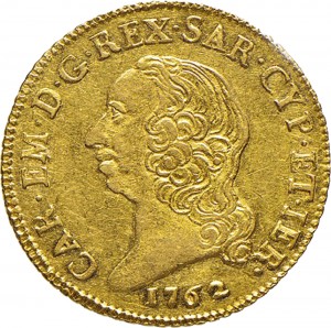 224D Doppia da 4 scudi 1762 Scudo rotondo Torino Oro