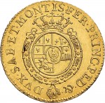 225R Doppia da 4 scudi 1763 Scudo rotondo Torino Oro