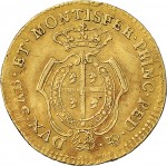 411R Doppietta da 10 reali 1770 Scudo ovale a cartoccio Torino Oro