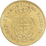 412R Doppietta da 10 reali 1771 Scudo ovale a cartoccio Torino Oro