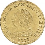 412D Doppietta da 10 reali 1771 Scudo ovale a cartoccio Torino Oro