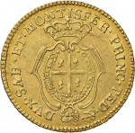 413R Doppietta da 10 reali 1772 Scudo ovale a cartoccio Torino Oro
