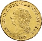 236D Mezza doppia 1756 Scudo rotondo Torino Oro
