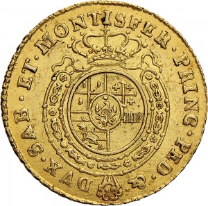 239R Mezza doppia 1757 Scudo rotondo Torino Oro