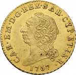 239D Mezza doppia 1757 Scudo rotondo Torino Oro