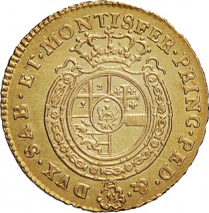 241R Mezza doppia 1759 Scudo rotondo Torino Oro