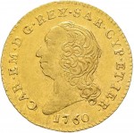 242D Mezza doppia da 2 scudi 1760 Scudo rotondo Torino Oro