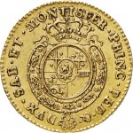 244R Mezza doppia da 2 scudi 1762 Scudo rotondo Torino Oro