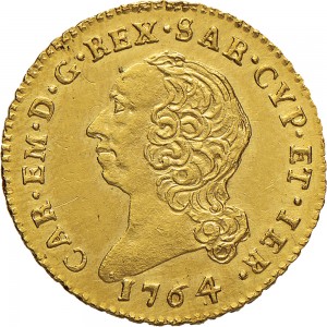 246D Mezza doppia 1764 Scudo rotondo Torino Oro