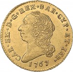 250D Mezza doppia 1767 Scudo rotondo Torino Oro