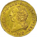 251D Mezza doppia da 2 scudi 1768 Scudo rotondo Torino Oro