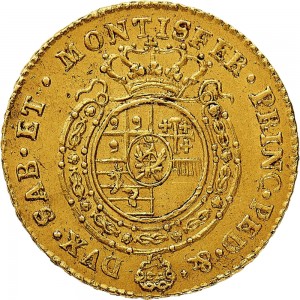 252R Mezza doppia da 2 scudi 1769 Scudo rotondo Torino Oro