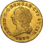 253D Mezza doppia da 2 scudi 1770 Scudo rotondo Torino Oro