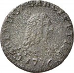 391D Mezzo cagliarese da 1 denaro 1736 Croce piana 1° tipo Torino Rame