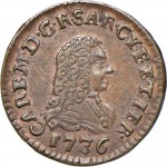 392D Mezzo cagliarese da 1 denaro 1736 Croce piana 1° tipo Torino Rame