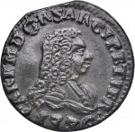 393D Mezzo cagliarese da 1 denaro 1736 Croce piana 1° tipo Torino Rame
