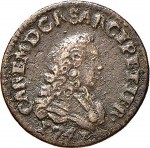 396D Mezzo cagliarese da 1 denaro 1741 Croce piana 2° tipo Torino Rame