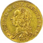 404D Mezzo carlino da 2,5 doppiette 1768 Scudo ovale a cartoccio Torino Oro
